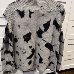 ZOE Jordan Women's Cowl Neck Sweater in Black and Grey